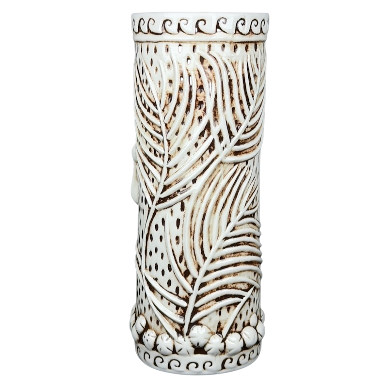 Rumhaven Mermaid Tiki Mug TikiRob with detailed palm leaf design and vintage-style finish