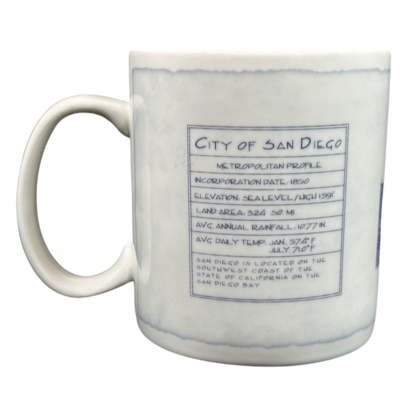 San Diego Starbucks Architect Vintage Mug - Rare Collectible