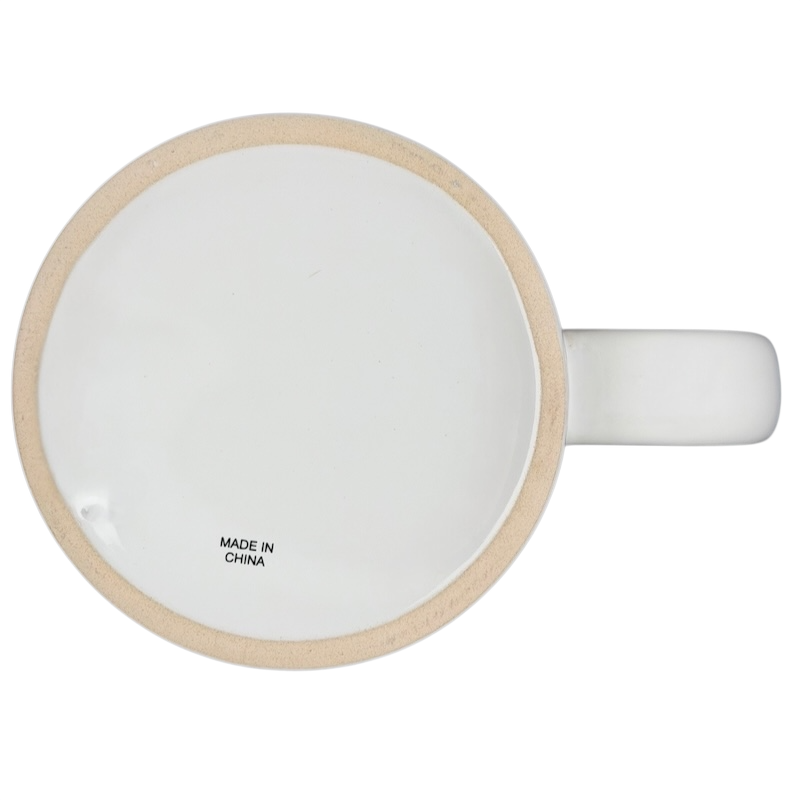 Top view of San Diego Zoo Andy Warhol Panda Mug showcasing its smooth white ceramic design