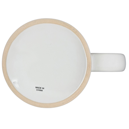 Top view of San Diego Zoo Andy Warhol Panda Mug showcasing its smooth white ceramic design
