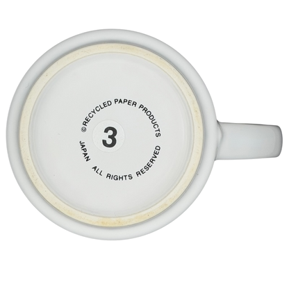 Bottom view of a vintage mug featuring Sandra Boynton Don't Let The Turkeys Get You Down design