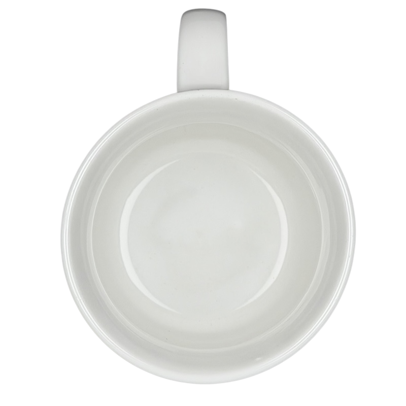 Inside view of Sandra Boynton Don't Let The Turkeys Get You Down vintage mug in white ceramic