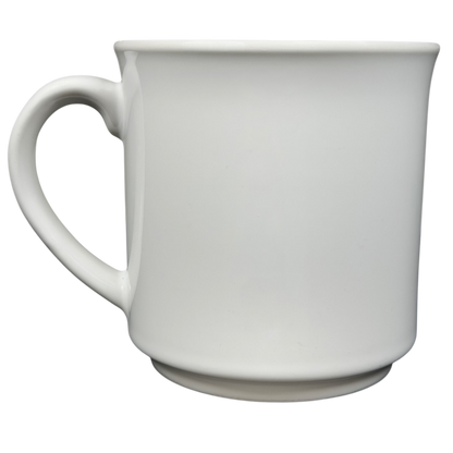 Sandra Boynton Don't Let The Turkeys Get You Down vintage mug in classic white with a curved handle
