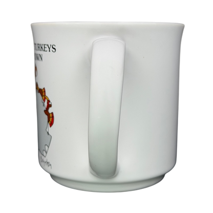 Sandra Boynton Don't Let The Turkeys Get You Down vintage mug with cartoon design and sturdy handle