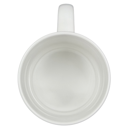 Sandra Boynton Outstanding In The Field mug vintage top view showing smooth white ceramic interior