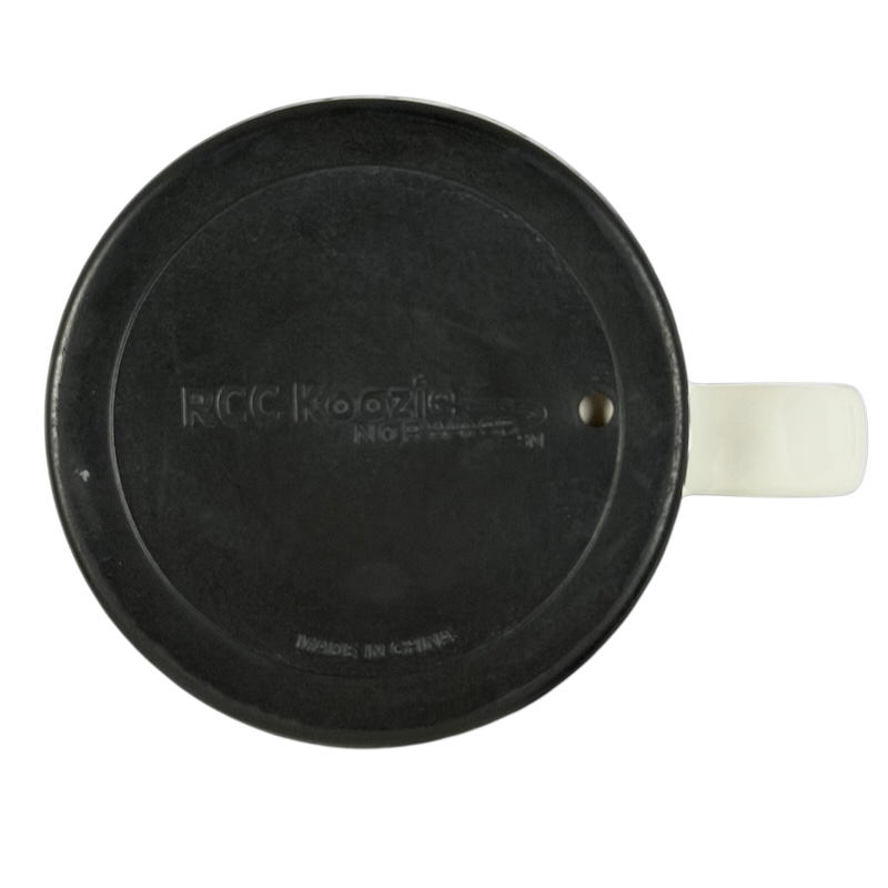 Top view of the Shelby Cobra Travel Mug RCC Koozie Norwood featuring a sturdy handle and sleek design