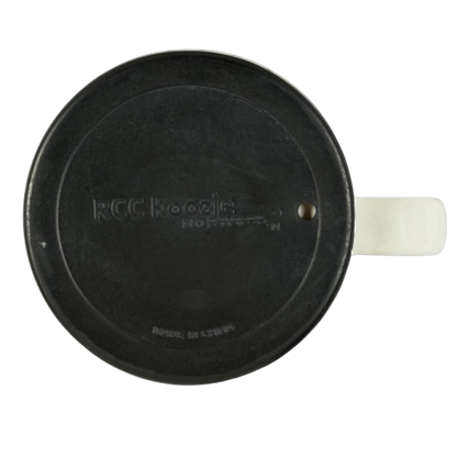 Top view of the Shelby Cobra Travel Mug RCC Koozie Norwood featuring a sturdy handle and sleek design