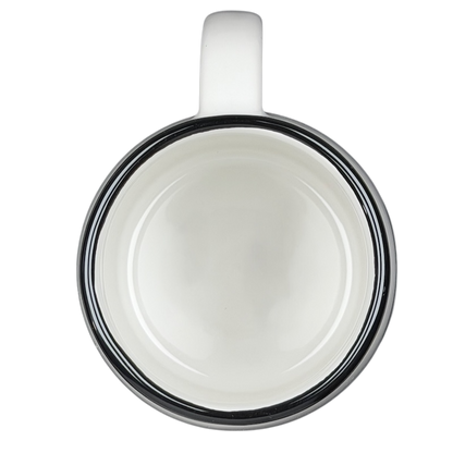 Top view of the Shelby Cobra Travel Mug RCC Koozie Norwood with a sleek design and white interior