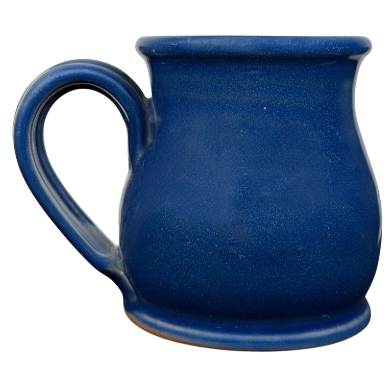 Simply Divine Bed and Breakfast Deneen mug in deep blue ceramic with a sturdy handle
