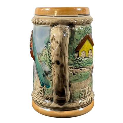 Beeline Creative Six Flags collectible vintage mug with scenic embossed design and textured handle