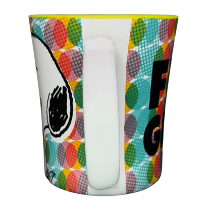 Gibson Snoopy Peanuts Feelin' Groovy mug with colorful design and cheerful graphics
