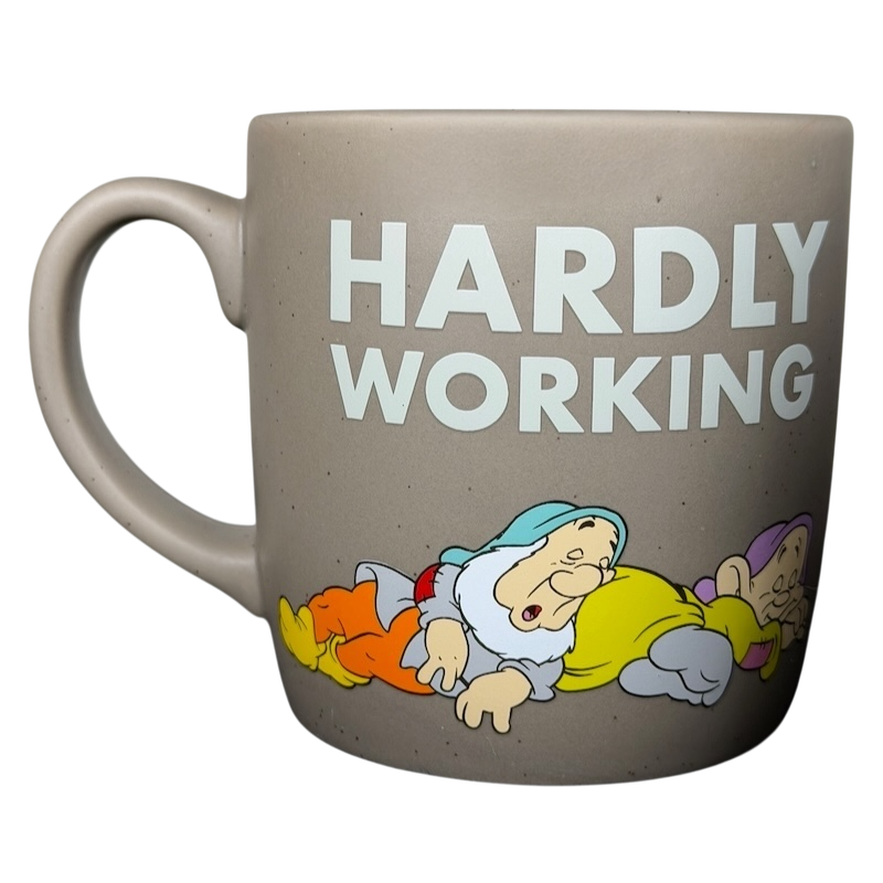 Disney Snow White and the Seven Dwarfs working hard collectible mug featuring dwarfs in a playful design