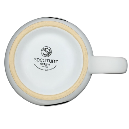 Bottom view of One Cat Short Of Crazy Mug Spectrum Designz showcasing design and brand details
