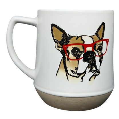 Whats Up Dawg Boston Terrier Mug Spectrum Designz featuring a drawing of a dog with glasses