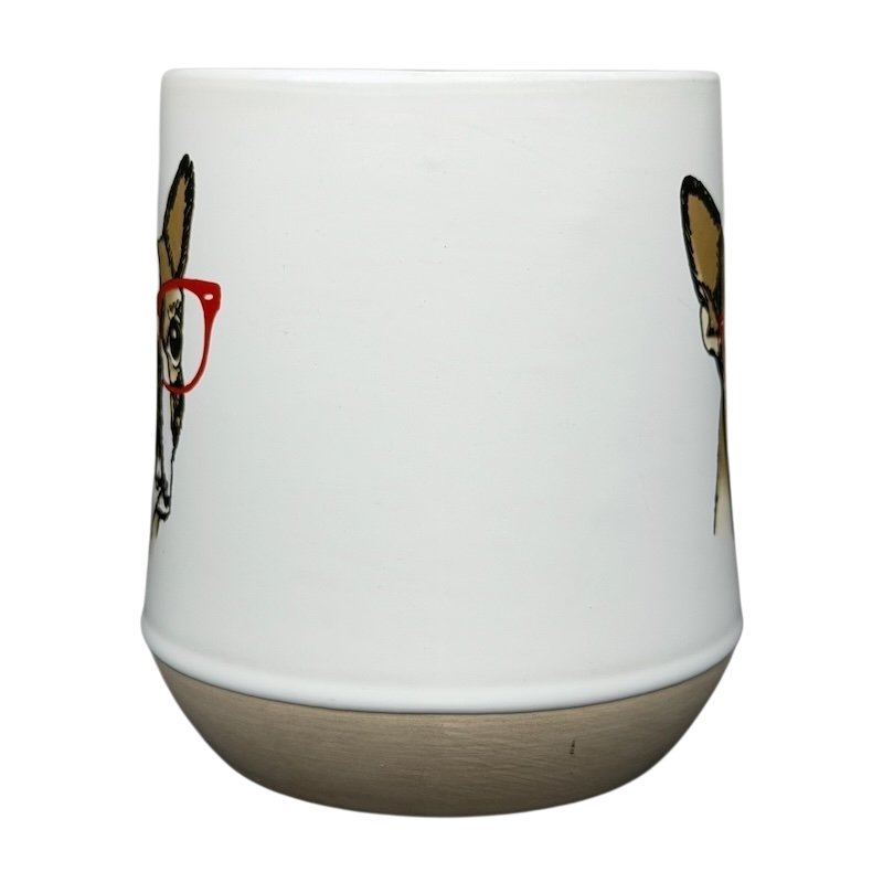 Whats Up Dawg Boston Terrier Mug by Spectrum Designz featuring a cute dog illustration with glasses