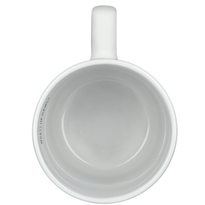 Inside view of Whats Up Dawg Boston Terrier Mug Spectrum Designz in clean white ceramic
