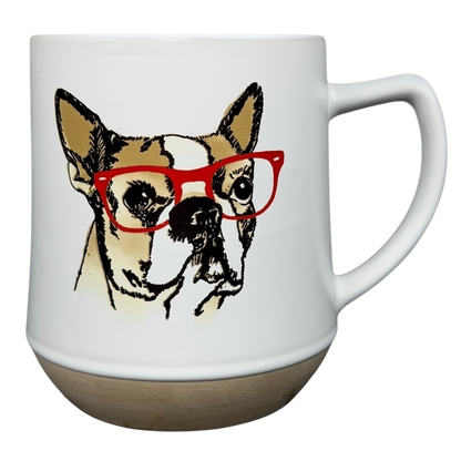 Whats Up Dawg Boston Terrier Mug Spectrum Designz with playful dog illustration and stylish glasses