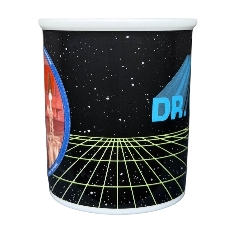 Dr. McCoy Star Trek vintage mug featuring a cosmic design with standout graphics