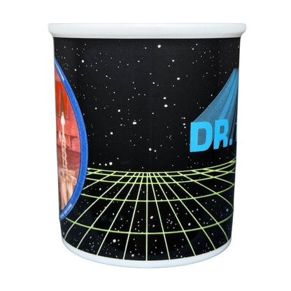 Dr. McCoy Star Trek vintage mug featuring a cosmic design with standout graphics