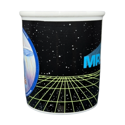 Mr. Spock Star Trek vintage mug featuring a cosmic design with space elements