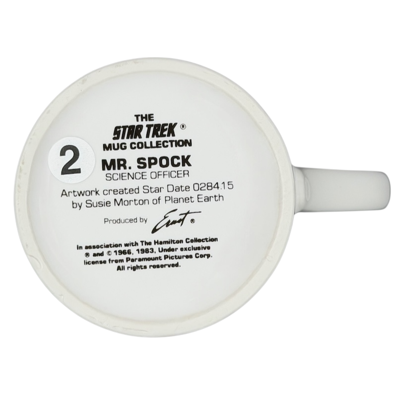 Mr. Spock Star Trek vintage mug featuring artwork by Susie Morton from the Hamilton Collection