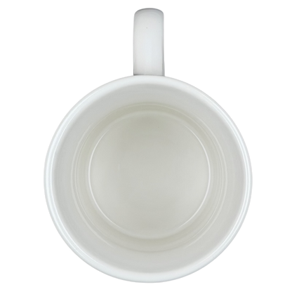 Inside view of a Mr. Spock Star Trek vintage mug showcasing its glossy white finish and classic design