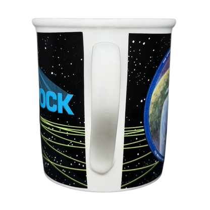 Mr. Spock Star Trek vintage mug featuring a colorful space design and character artwork