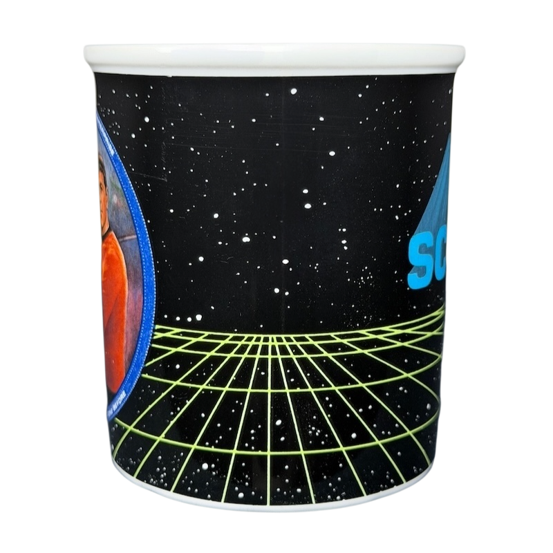 Scotty Star Trek vintage mug featuring a space-themed design and colorful graphics