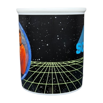 Scotty Star Trek vintage mug featuring a colorful space design and iconic character image