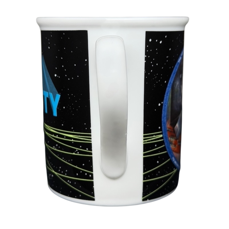 Scotty Star Trek vintage mug featuring colorful space design and character graphics