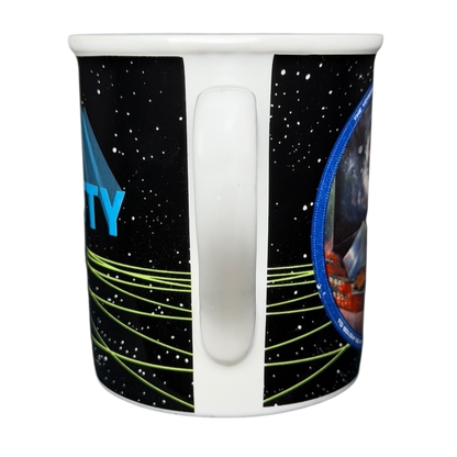 Scotty Star Trek vintage mug featuring vibrant space graphics and iconic character imagery