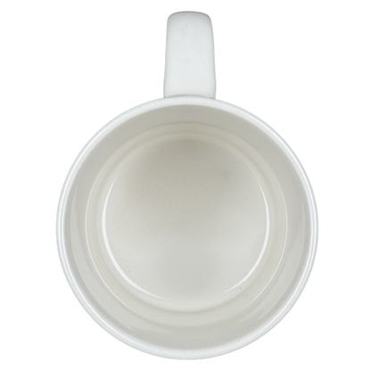 Interior view of Pfaltzgraff Star Trek The Next Generation U.S.S. Enterprise vintage mug with a smooth white finish