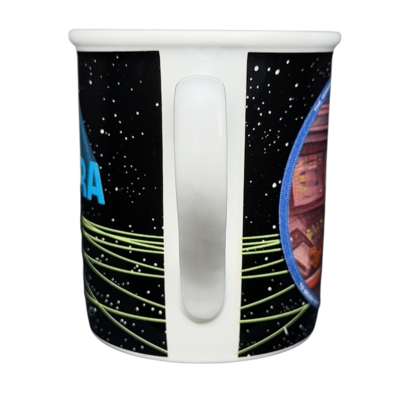 Uhura Star Trek collectible vintage mug featuring colorful space graphics and iconic character design