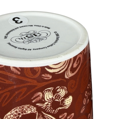 Bottom view of 2006 Starbucks 35th anniversary vintage Siren mug featuring intricate designs