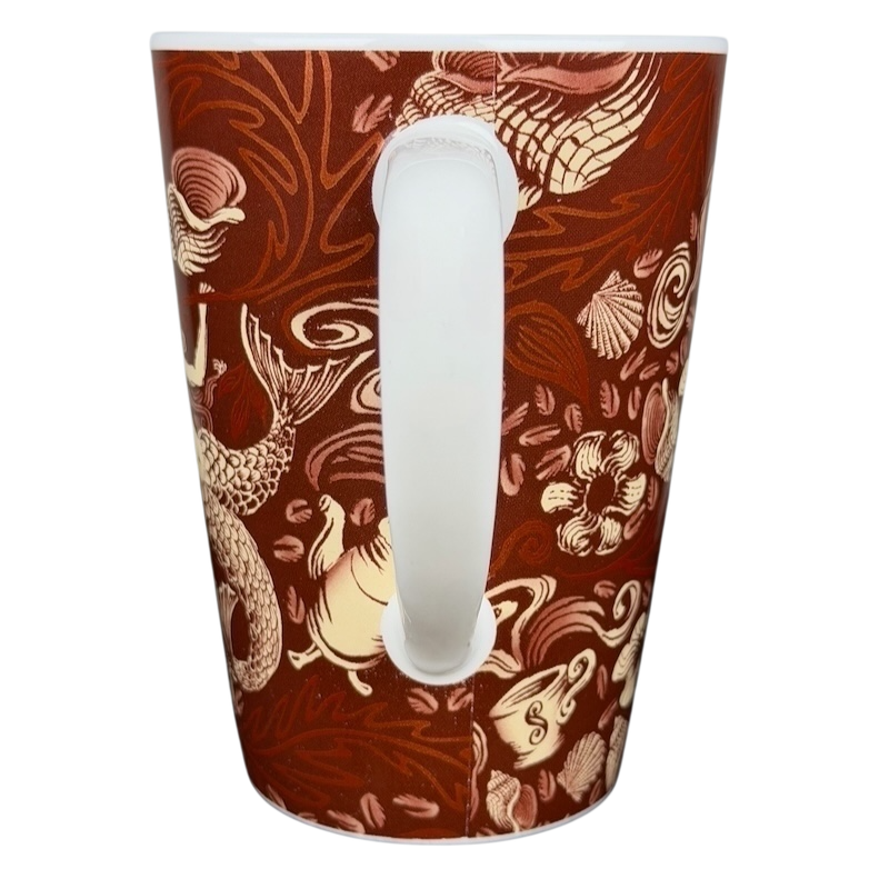 2006 Starbucks 35th anniversary vintage Siren mug featuring intricate mermaid designs in warm colors