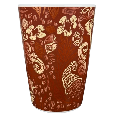 2006 Starbucks 35th anniversary vintage Siren mug with intricate floral and coffee bean designs