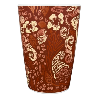 2006 Starbucks 35th anniversary vintage Siren mug featuring floral and coffee bean designs