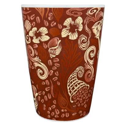 2006 Starbucks 35th anniversary vintage Siren mug featuring intricate floral designs in earthy colors
