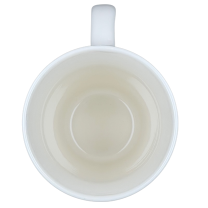 2006 Starbucks 35th anniversary vintage Siren mug with a simple white design and spacious interior