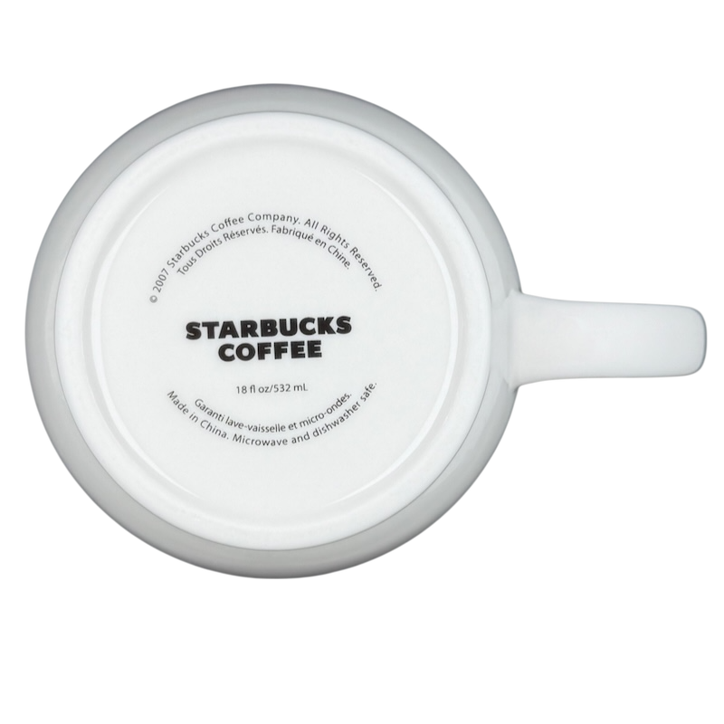 2007 Starbucks Abbey ESTD 1971 mug with clean white design and classic branding