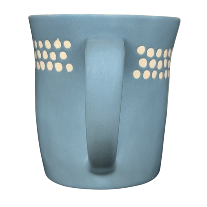 2008 Starbucks blue dotted vintage mug with a sleek design and comfortable handle