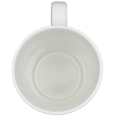 Inside view of the 2015 Starbucks cat yarn collectible mug showing smooth surface and round design