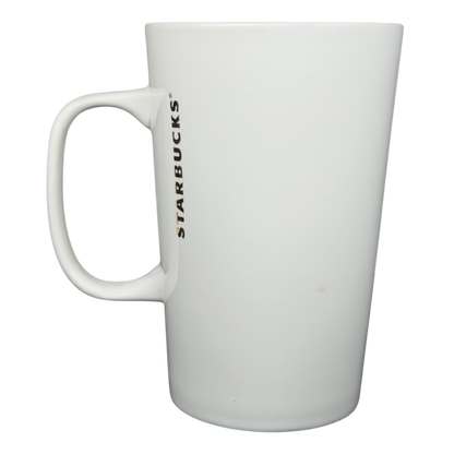 2015 Starbucks cat yarn collectible mug featuring a sleek white design for cat lovers