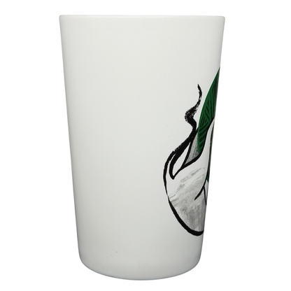 2015 Starbucks cat yarn collectible mug featuring a unique cat design and green accents