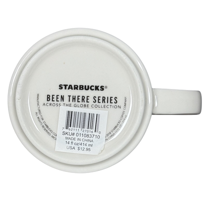 Bottom view of 2018 Starbucks South Dakota collectible mug from Been There Series with barcode and price label