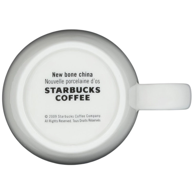 Bottom view of Starbucks Abbey ESTD 1971 New Bone China Mug 2009 featuring a clean design