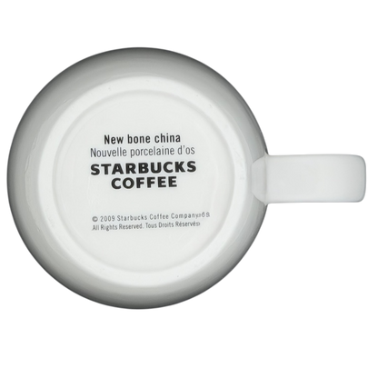 Bottom view of Starbucks Abbey ESTD 1971 New Bone China Mug 2009 showcasing the brand logo and design details