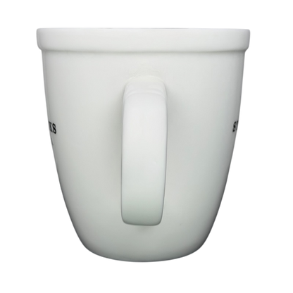 Starbucks Abbey ESTD 1971 New Bone China Mug 2009 featuring a classic white design with a sturdy handle
