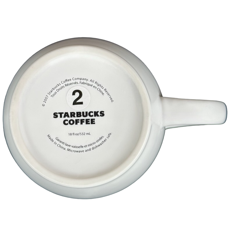 Starbucks Abbey Green Font ESTD 1971 Mug 2007 with classic design and durable ceramic material