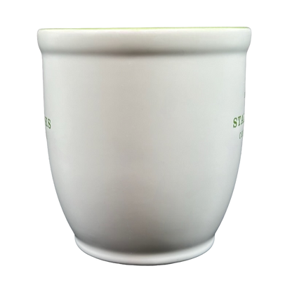 Starbucks Abbey Green Font ESTD 1971 Mug 2007 with a smooth white finish and simple design